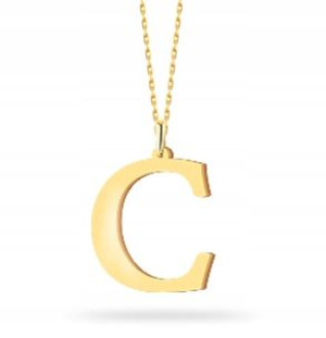 Złota Zawieszka Literka C 3cm 333