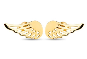 Złote Kolczyki Gwiazd Wings Collection 585
