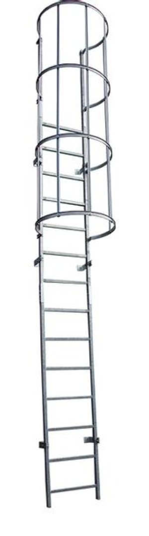 Drabina ewakuacyjna stalowa 3 - 4m 150 kg - ZESTAW