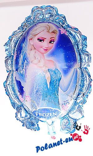 Balon 22" Lustro Frozen Elsa Niebieskie