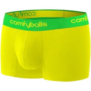 COMFYBALLS Bokserki do biegania REGULAR PERFORMANCE SUPERLIGHT zielono-żółt