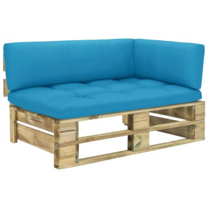 Ogrodowa sofa narożna z palet, impregnowane drewno sosnowe