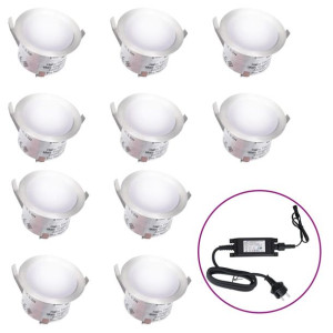 Lampy najazdowe LED, 10 szt., zimne białe światło