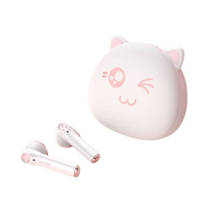 Słuchawki Bezprzewodowe Bluetooth Douszne PICUN HI CAT białe