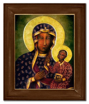 Obraz religijny z Matką Boską z Dzieciątkiem 58x68cm