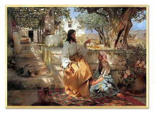 Obraz na płótnie Jezus Chrystus głoszący na Górze oliwnej 73x53cm