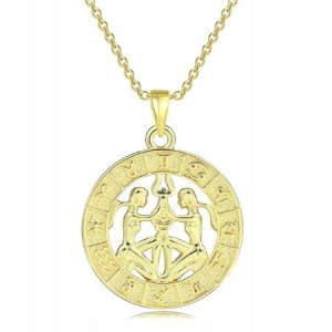 Bliźnięta Znak Zodiaku Naszyjnika Medalion
