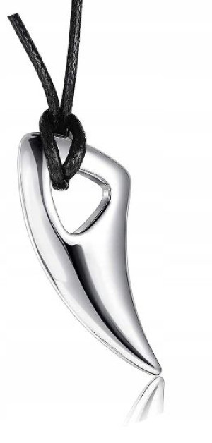 Elegancki Naszyjnik ZĄB, Amulet ze STALI