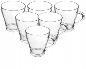 Komplet Szklanki Do Kawy Herbaty 6szt Niskie 270ml