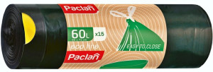 Worki Na Śmiecie Paclan Eco Line Z Taśmą 60l 15szt