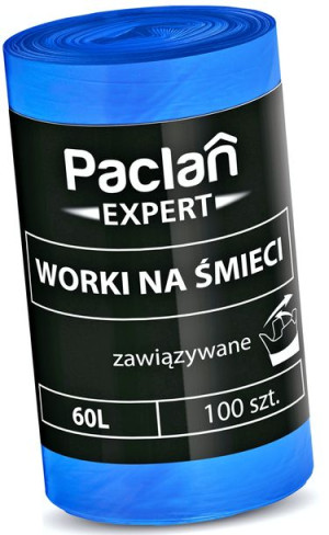PACLAN EXPERT Worki na Śmieci Wiązane 60L - 100 szt