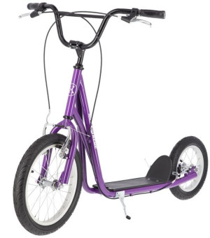Hulajnoga z pompowanymi kołami Nils Extreme WH119 fioletowa koła 16/12''