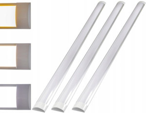 3x Lampa LED 120cm do garażu Panel oprawa 3 barwy