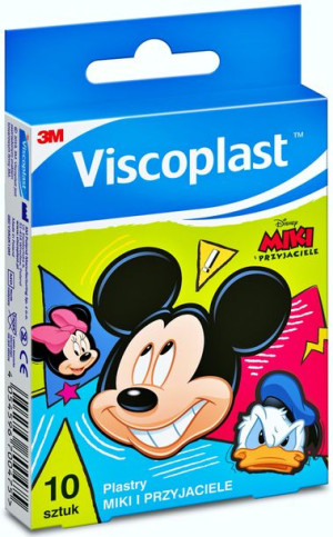 VISCOPLAST Plastry dla Dzieci Dekorowane MIKI I PRZYJACIELE 10 szt
