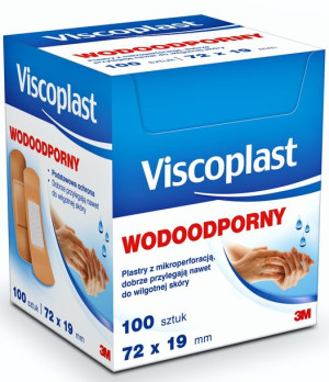 Viscoplast Plastry Zestaw 100 Szt Wodoodporny 72mm X 19mm