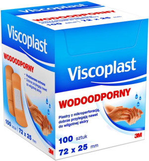 Viscoplast Plastry Zestaw 100 Szt Wodoodporny 72mm X 25mm