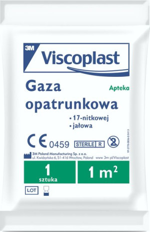 30 Szt Viscoplast Jałowa Gaza Opatrunkowa 1 M