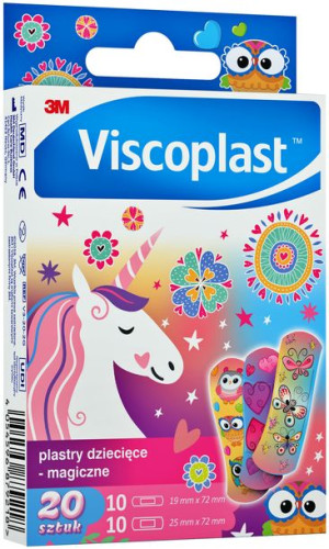 VISCOPLAST Plastry dla dzieci Dekorowane MAGICZNE 20szt
