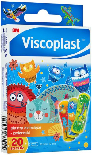 VISCOPLAST Plastry dla dzieci Dekorowane COOL 20szt