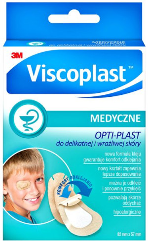VISCOPLAST OPTI-PLAST DELIKATNY WRAZLIWY Okulistyczne Plastry Oko Ortopad