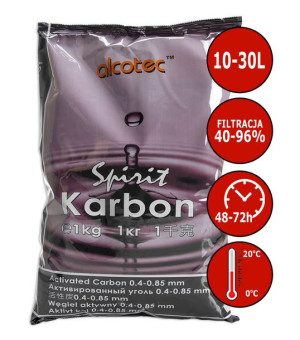 Węgiel aktywny aktywowany SPIRYT do mocnego i słabego alkoholu
