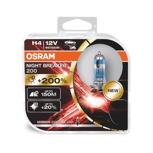 Osram Żarówki H4 Night Breaker 200 +200% 12v 60/55w Duo Pack