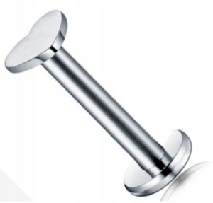 Labret Kolczyk do Wargi Serduszko SS316L 1,2/8