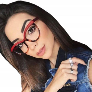 OKULARY ZERÓWKI Luksusowe Kocie Retro Leopard