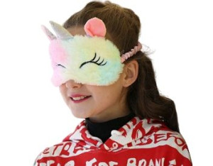 3D Jednorożec Maska, Opaska na oczy Unicorn Plusz
