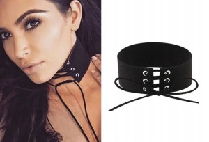 Modny Choker Naszyjnik Sznurowany W Stylu Vintage