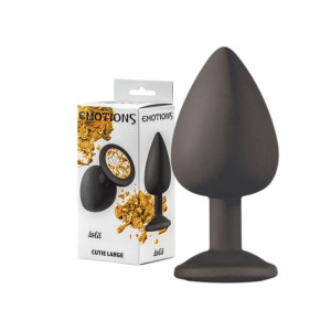 Anal Plug Emotions Cutie Large Black golden crystal