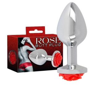 You2Toys Rose Butt Plug - Stalowy korek analny z różyczką