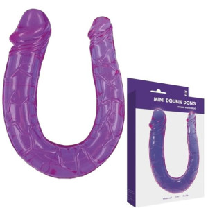 Kinx Mini Double Dong Realistyczne podwójne dildo o różnych wymiarach, Fiol