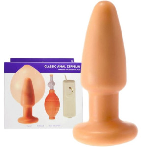 Kinx Zeppelin Pompowany korek analny z wibracjami, Cielisty