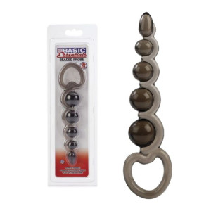 Calexotics BASIC ESSENTIALS BEADED Progresywna sonda analna z uchwytem, TPE