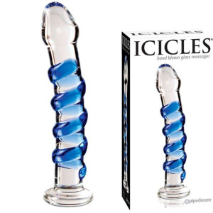 Pipedream ICICLES NO 5 - Szklane dildo z wypustkami - stymulujące