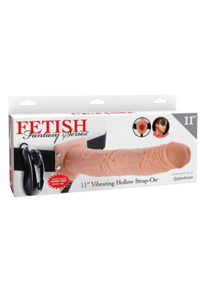 Fetish Fantasy VIBR STRAP-ON W BALLS 11'' Realistyczny długi Strap-On z wib