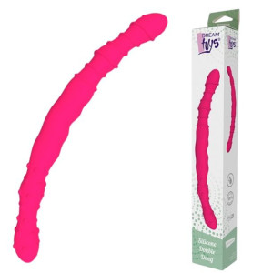 DREAM TOYS SILICONE DOUBLE DONG Dwustronne dildo, Różowe