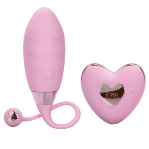 Jopen AMOUR - Eleganckie jajeczko z wibracjami - na pilota, USB Różowe
