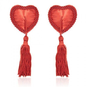Heart Nipples Tassels RED