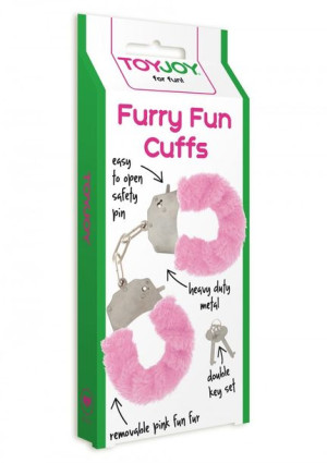 Furry Fun Cuffs Pink Plush