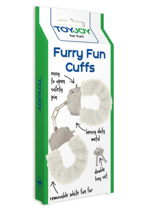 Furry Fun Cuffs White Plush