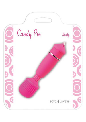 Toyz4LoversSTIMULATOR CANDY PIE LIVELY Kieszonkowy masażer Wand, Różowy