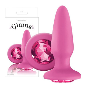 NS Novelties GLAMS PINK GEM Różowy korek analny z diamencikiem