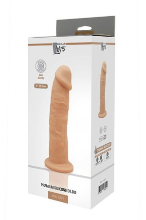 DREAM TOYS REAL LOVE DILDO 9" realistyczne z żyłami, Cieliste Silikonowe