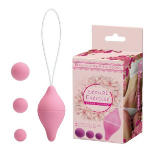 Pretty Love SEXUAL EXERCISE - Kulka gejszy z wymiennymi odważnikami, Różowa