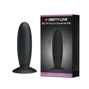 Pretty Love BUTT PLUG MASSAGER Wibrujący korek analny z przyssawką, USB Cza
