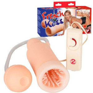 You2Toys French Kiss - Masturbator do Blow-job z wibracjami, Cielisty