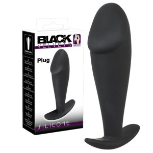 Black Velvets Dyskretny korek analny - rozpychający, Czarny Silikonowy