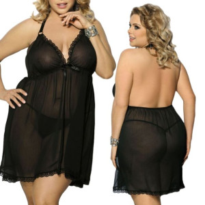 Adola black chemise (czarna halka)